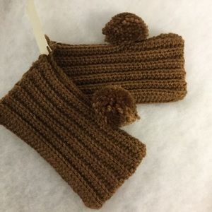 Shoes - Crochet Slippers Boys Chocolate Brown NWT. Handmade child kids pajamas